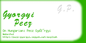 gyorgyi pecz business card